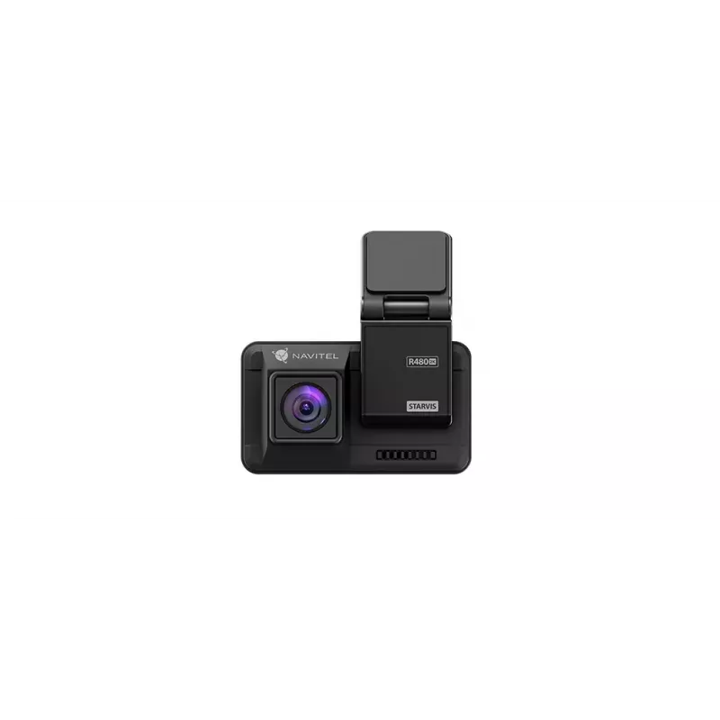 Autokaamera Navitel R480 2K, kahe kaameraga, Quad HD 2560×1440, 160° lainurk, 2 tolli IPS, MicroSD kuni 256 GB, taaslaetav aku, must