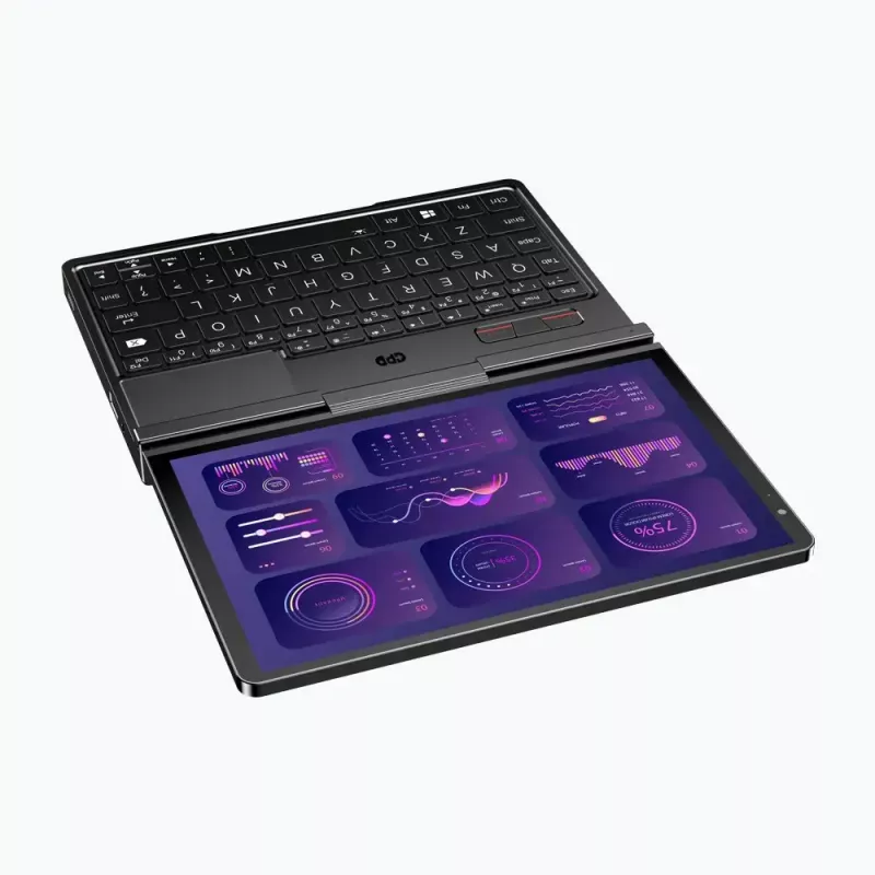 GPD Pocket 4 sülearvuti — AMD Ryzen 7 8840U, 8 tolli WQXGA 2560×1600 144 Hz puutefunktsiooniga, 16 GB DDR5, 1 TB NVMe, Radeon 780M, Windows 11, LAN, sõrmejäljelugeja, grafiit
