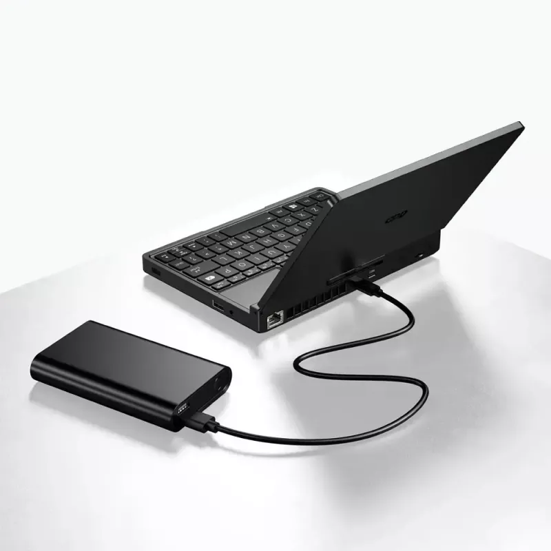 GPD Pocket 4 sülearvuti — AMD Ryzen 7 8840U, 8 tolli WQXGA 2560×1600 144 Hz puutefunktsiooniga, 16 GB DDR5, 1 TB NVMe, Radeon 780M, Windows 11, LAN, sõrmejäljelugeja, grafiit