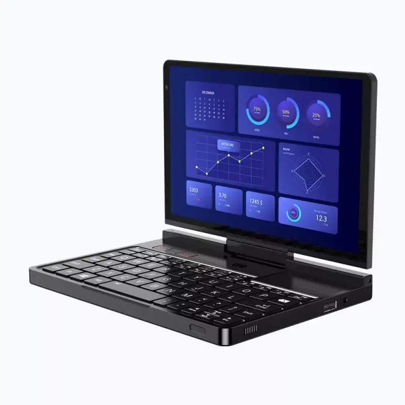 GPD Pocket 4 sülearvuti — AMD Ryzen 7 8840U, 8 tolli WQXGA 2560×1600 144 Hz puutefunktsiooniga, 16 GB DDR5, 1 TB NVMe, Radeon 780M, Windows 11, LAN, sõrmejäljelugeja, grafiit