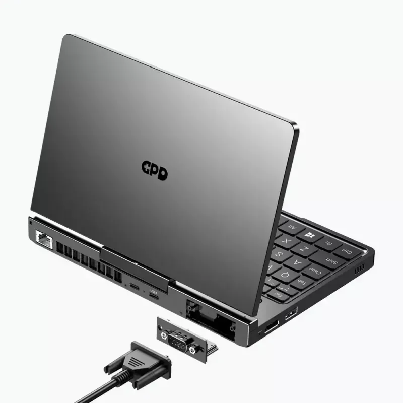 GPD Pocket 4 sülearvuti — AMD Ryzen 7 8840U, 8 tolli WQXGA 2560×1600 144 Hz puutefunktsiooniga, 16 GB DDR5, 1 TB NVMe, Radeon 780M, Windows 11, LAN, sõrmejäljelugeja, grafiit