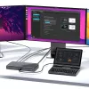 GPD Pocket 4 sülearvuti — AMD Ryzen 7 8840U, 8 tolli WQXGA 2560×1600 144 Hz puutefunktsiooniga, 16 GB DDR5, 1 TB NVMe, Radeon 780M, Windows 11, LAN, sõrmejäljelugeja, grafiit