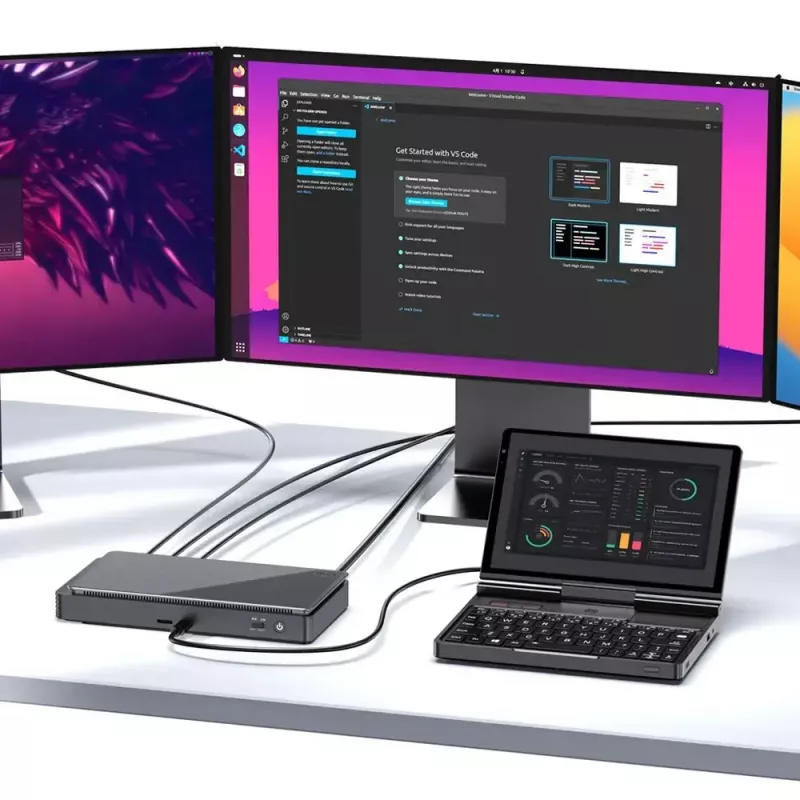 GPD Pocket 4 sülearvuti — AMD Ryzen 7 8840U, 8 tolli WQXGA 2560×1600 144 Hz puutefunktsiooniga, 16 GB DDR5, 1 TB NVMe, Radeon 780M, Windows 11, LAN, sõrmejäljelugeja, grafiit