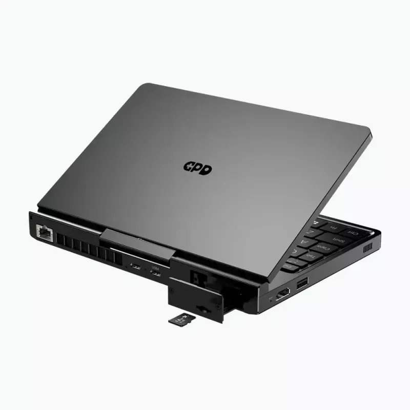 GPD Pocket 4 sülearvuti — AMD Ryzen 7 8840U, 8 tolli WQXGA 2560×1600 144 Hz puutefunktsiooniga, 16 GB DDR5, 1 TB NVMe, Radeon 780M, Windows 11, LAN, sõrmejäljelugeja, grafiit
