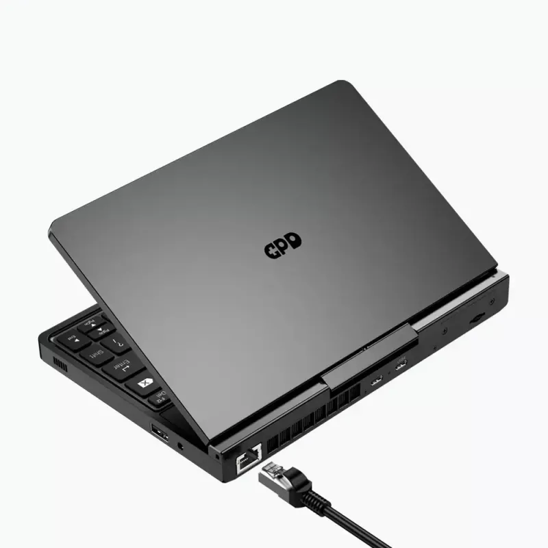 GPD Pocket 4 sülearvuti — AMD Ryzen 7 8840U, 8 tolli WQXGA 2560×1600 144 Hz puutefunktsiooniga, 16 GB DDR5, 1 TB NVMe, Radeon 780M, Windows 11, LAN, sõrmejäljelugeja, grafiit