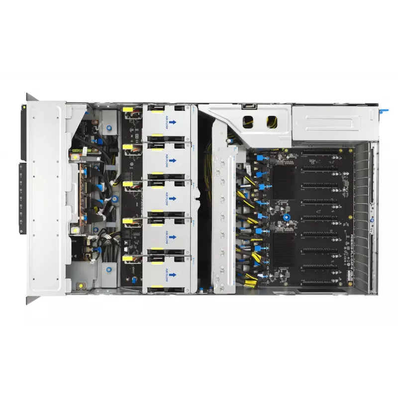 Rack-server ASUS ESC8000A-E13P (4U) — LGA 6096, AMD EPYC, kuni 3 TB DDR5, 24 DIMM, 3200W toiteplokk, 10GbE