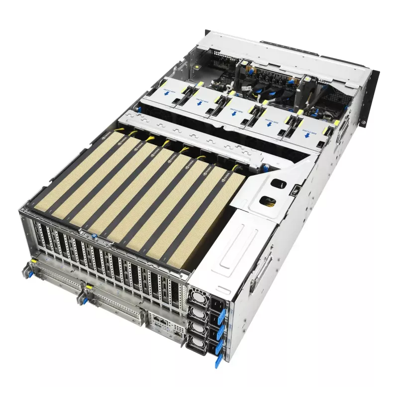 Rack-server ASUS ESC8000A-E13P (4U) — LGA 6096, AMD EPYC, kuni 3 TB DDR5, 24 DIMM, 3200W toiteplokk, 10GbE