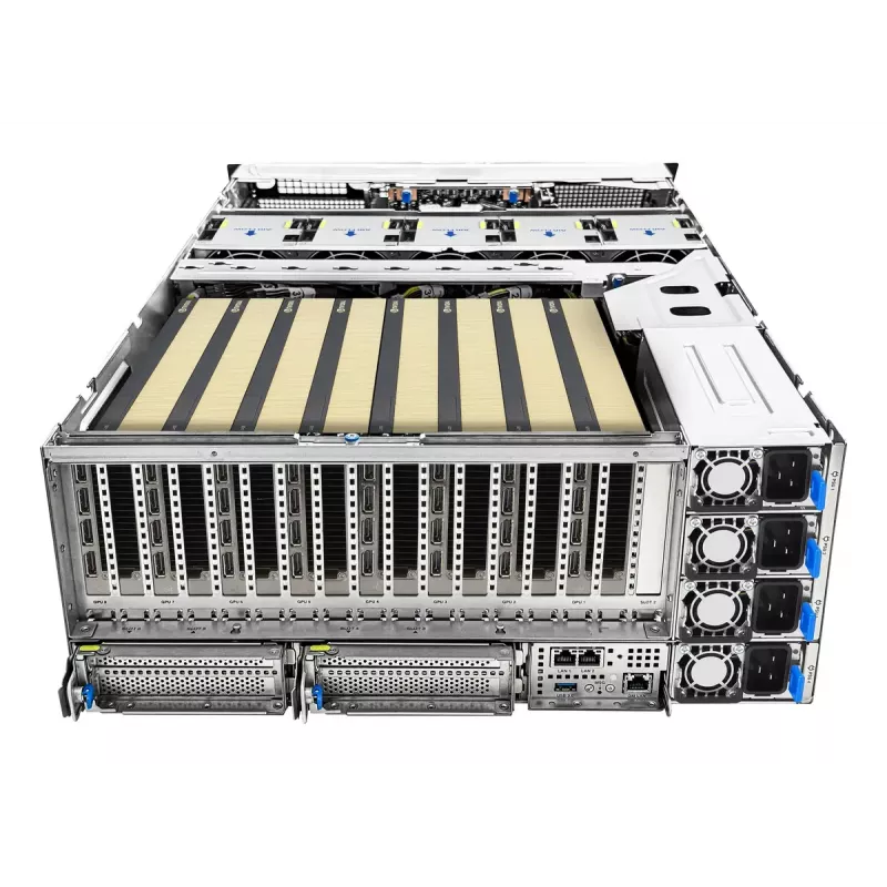 Rack-server ASUS ESC8000A-E13P (4U) — LGA 6096, AMD EPYC, kuni 3 TB DDR5, 24 DIMM, 3200W toiteplokk, 10GbE