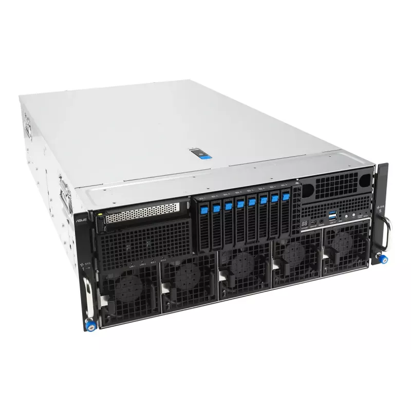 Rack-server ASUS ESC8000A-E13P (4U) — LGA 6096, AMD EPYC, kuni 3 TB DDR5, 24 DIMM, 3200W toiteplokk, 10GbE