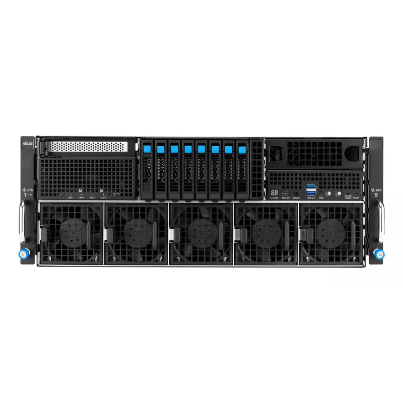 Rack-server ASUS ESC8000A-E13P (4U) — LGA 6096, AMD EPYC, kuni 3 TB DDR5, 24 DIMM, 3200W toiteplokk, 10GbE