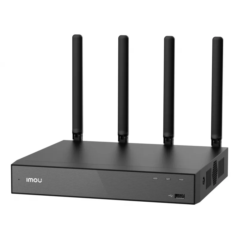 Võrgusalvesti IMOU N110W - 10-kanaliline Wi-Fi 6 NVR, max 2592x1944, kahesageduslik Wi-Fi, SATA ketas kuni 16 TB, 10/100 Ethernet, must