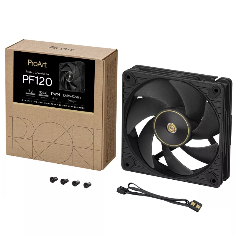 ASUS ProArt PF120 Fan PWM Must Arvutikorpus 12 cm 1 tk
