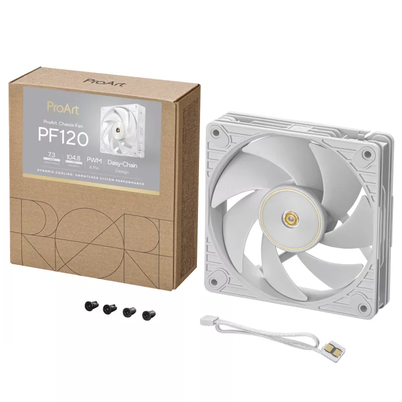 ASUS ProArt PF120 Fan PWM Valge Arvutikorpus 12 cm 1 tk
