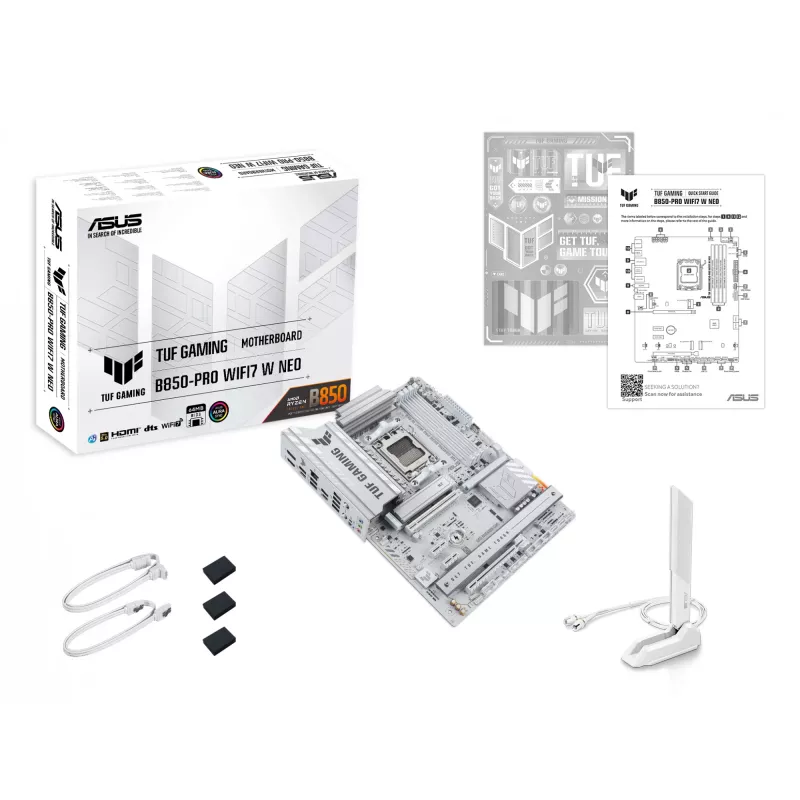 Emaplaat ASUS TUF GAMING B850‑PRO WIFI7 W NEO — AMD B850, Socket AM5, ATX, DDR5, Wi‑Fi 7, 2.5GbE