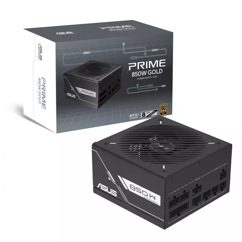 Toiteplokk ASUS Prime -850G 850W ATX 20+4 pin, 80 PLUS Gold, must