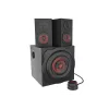 Kõlarikomplekt GENESIS Helium 610BT 2.1, 60 W RMS, Bluetooth, juhtmega, punane/must, kompaktne bassikõlar