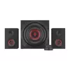 Kõlarikomplekt GENESIS Helium 610BT 2.1, 60 W RMS, Bluetooth, juhtmega, punane/must, kompaktne bassikõlar