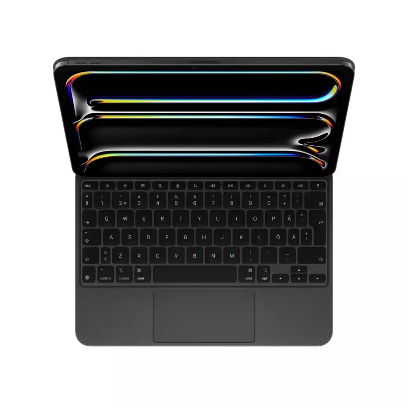Apple Magic klaviatuur QWERTY Swedish Must juhtmevaba puuteplaadiga