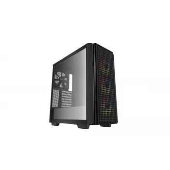 Mid Tower arvutikorpus DeepCool CG540 — must, ATX tugi, avar sisemus, optimeeritud õhuvool
