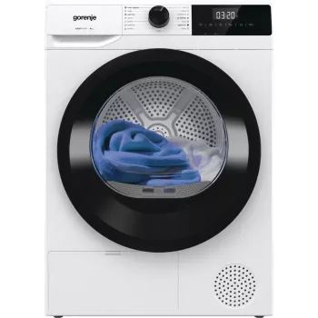 Gorenje kuivati DHNE82 BK040, eraldiseisev, eestlaetav, soojuspump, valge, nupud, pöördnupp, parem