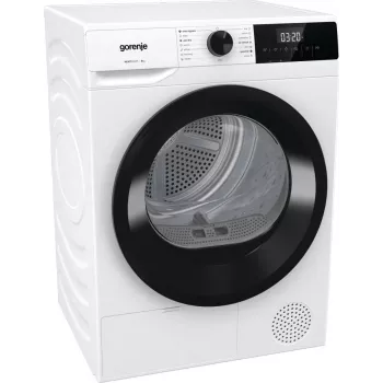Gorenje kuivati DHNE82 BK040, eraldiseisev, eestlaetav, soojuspump, valge, nupud, pöördnupp, parem