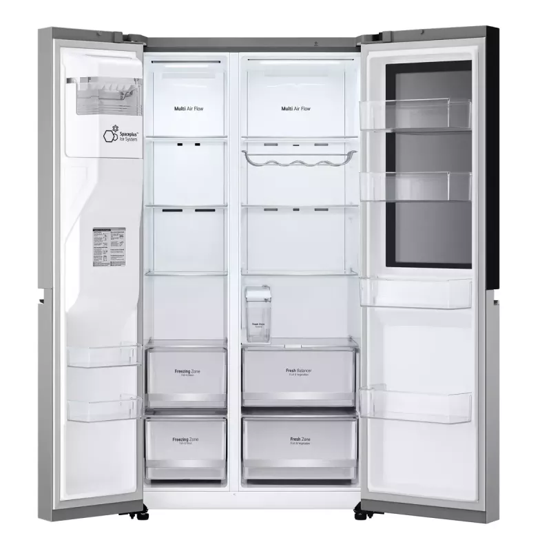 Külmik-sügavkülmik LG GSGV81PYLL, 635 L kogumaht, külmik 416 L, sügavkülmik 219 L, metallikhõbedane