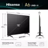 Hisense 75A6Q TV 190,5 cm (75 tolli) 4K Ultra HD nutiTV Wi-Fi Must