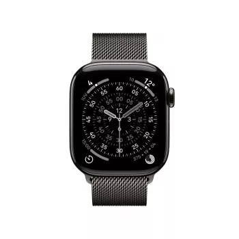 Smartwatch Apple Watch Series 11 GPS + Cellular 42mm Slate titaankorpusega ja Slate Milano aasaga, 64 GB, OLED, 374x446 px