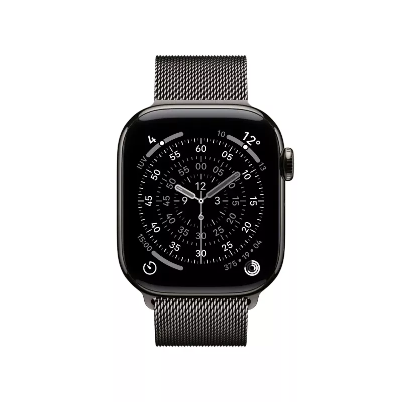 Smartwatch Apple Watch Series 11 GPS + Cellular 42mm Slate titaankorpusega ja Slate Milano aasaga, 64 GB, OLED, 374x446 px