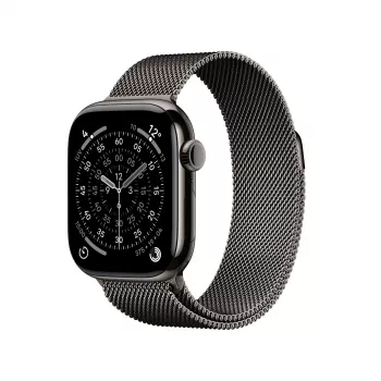 Smartwatch Apple Watch Series 11 GPS + Cellular 42mm Slate titaankorpusega ja Slate Milano aasaga, 64 GB, OLED, 374x446 px