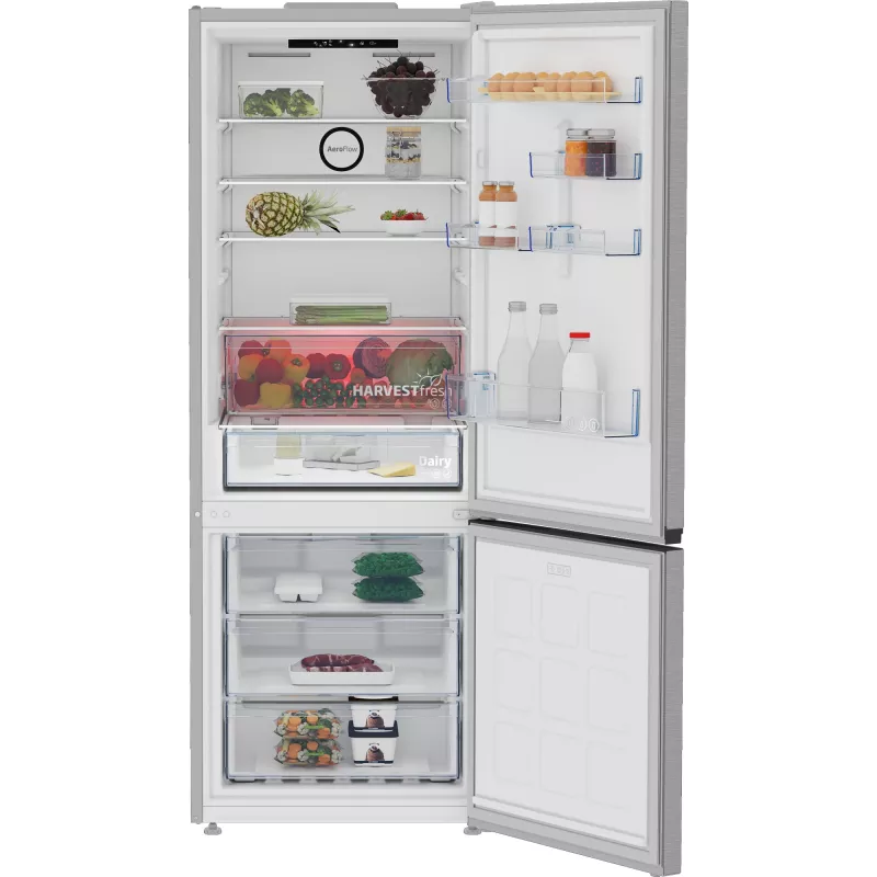 Beko B3RCNE564HXB külmkapp-sügavkülmik eraldiseisev 490 L hõbedane