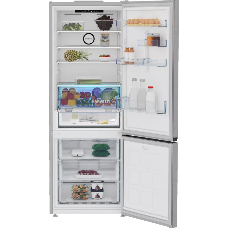 Beko B3RCNE564HXB külmkapp-sügavkülmik eraldiseisev 490 L hõbedane