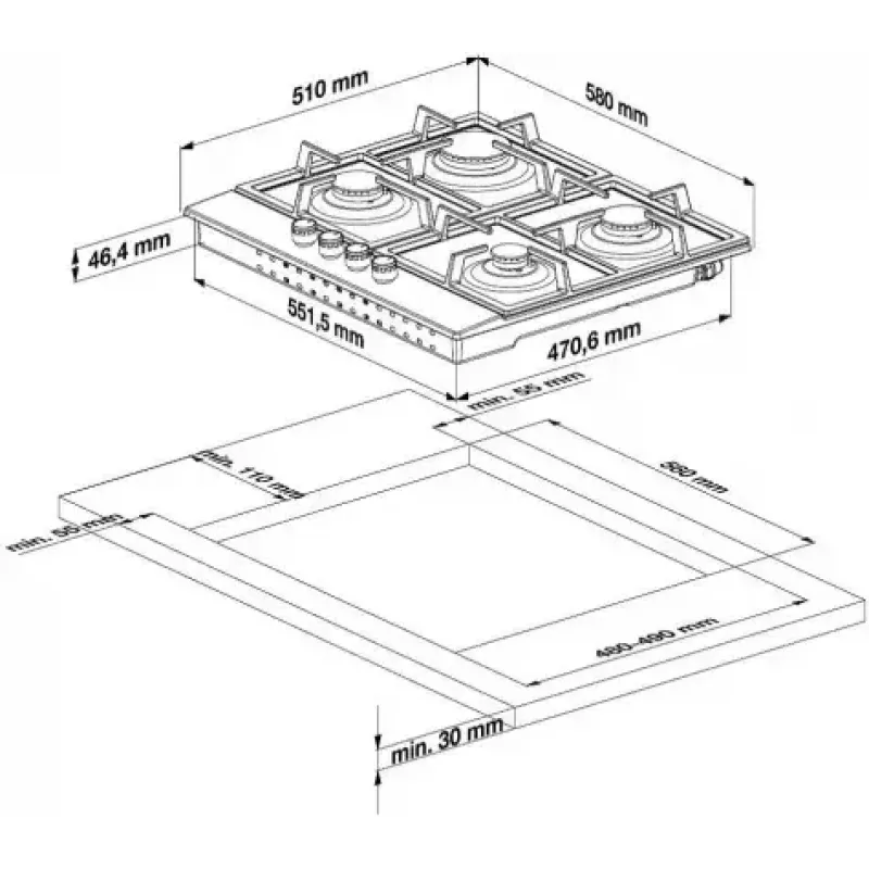 Płyta gazowa BEKO HIL W64235 S