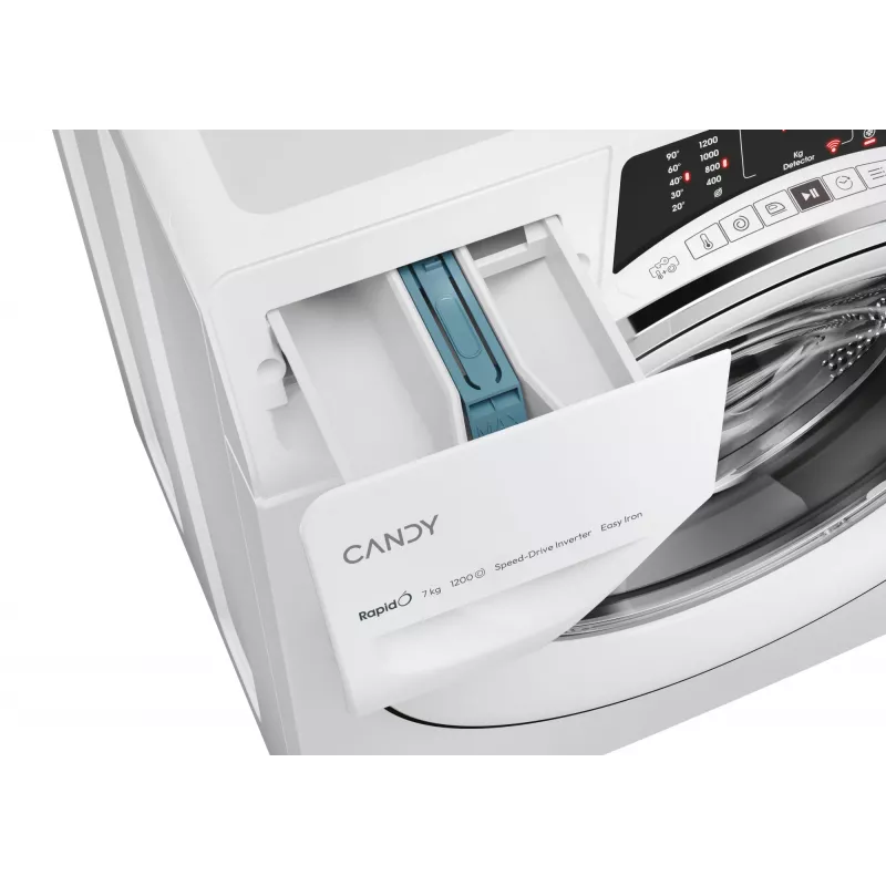 Candy RapidÓ RO41274DWMCT/1-S pesumasin eestlaetav 7 kg 1200 p/min valge