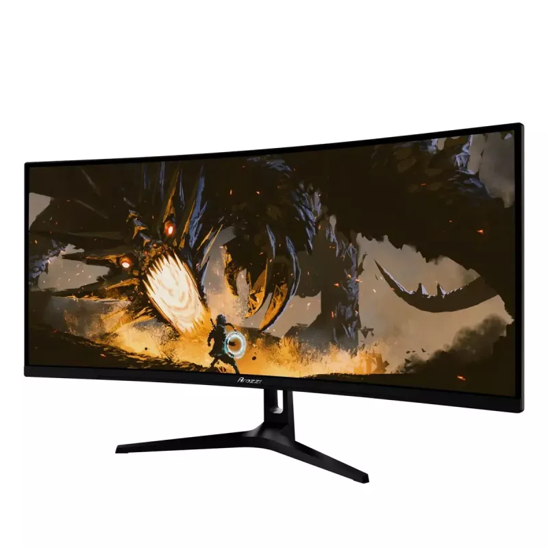 34-tolline kumer monitor Arozzi Nova — 34 tolli (86,4 cm), 3440×1440, 21:9, VA LED, 1 ms, VESA, sisseehitatud kõlarid, must