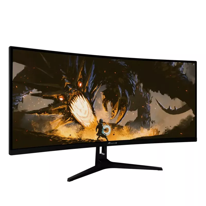 34-tolline kumer monitor Arozzi Nova — 34 tolli (86,4 cm), 3440×1440, 21:9, VA LED, 1 ms, VESA, sisseehitatud kõlarid, must