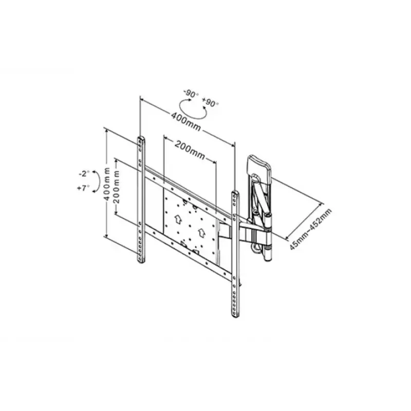 Kinnitusklamber Multibrackets M VESA Flexarm Tilt & Turn III