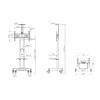 Multibrackets M Public Floorstand Basic 150 koos riiuli ja kaamerahoidikuga