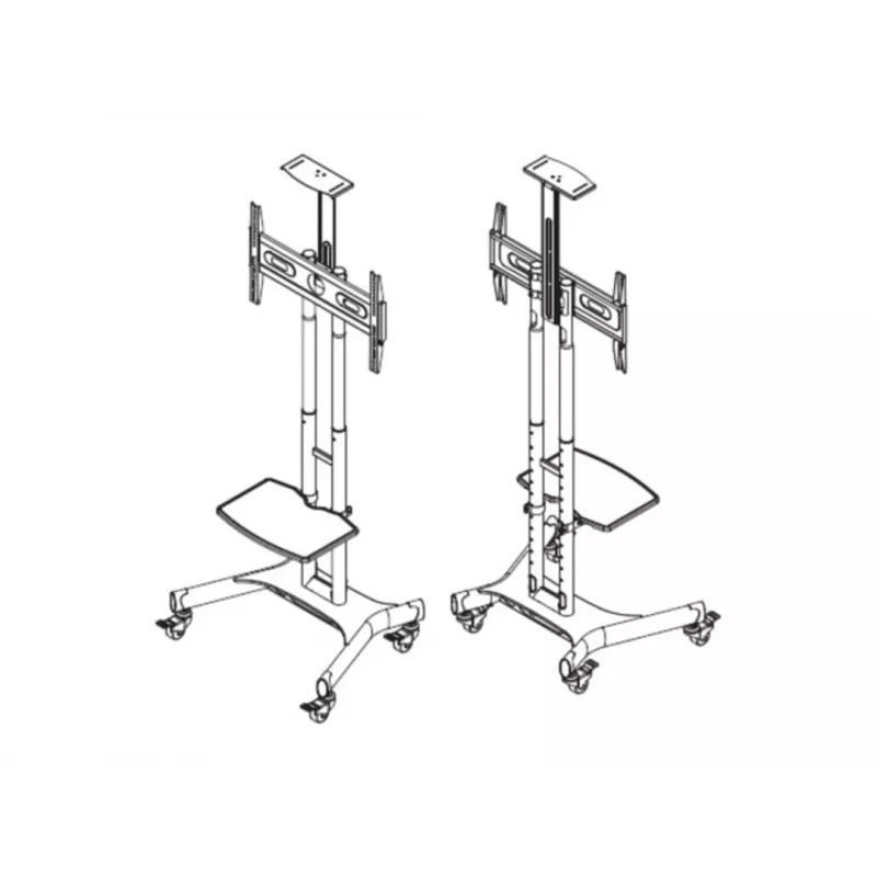 Multibrackets M Public Floorstand Basic 150 koos riiuli ja kaamerahoidikuga