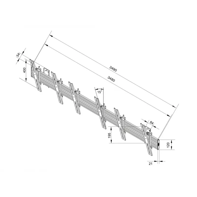 Seinakinnitus Multibrackets M Wallmount Pro MBW3U Tilt must