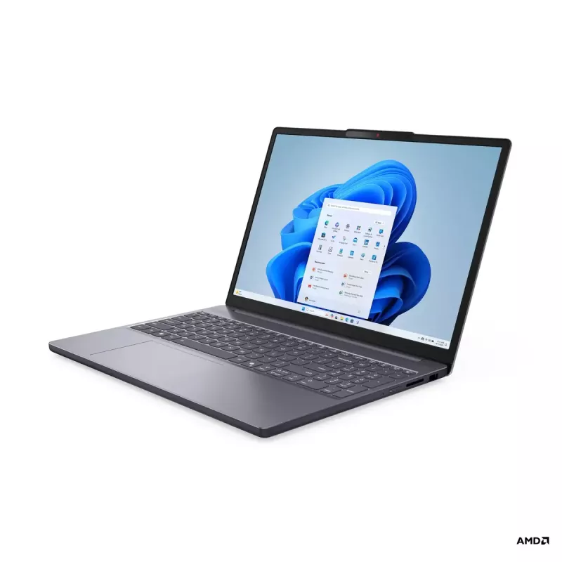 Sülearvuti Lenovo IdeaPad õhuke 3 15AMN8 — 15,6-tolline FHD TN 1920x1080, AMD Ryzen 3 7320U, 16 GB LPDDR5, 512 GB SSD, AMD Radeon 610M, Windows 11 Home, Arctic Grey