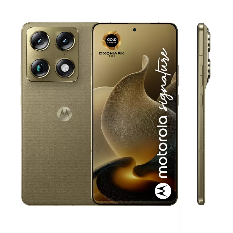 Motorola signature 17,2 cm (6,78 tolli) Dual SIM Android 16.0 5G USB USB-C 16 GB 512 GB 5200 mAh Kuldne