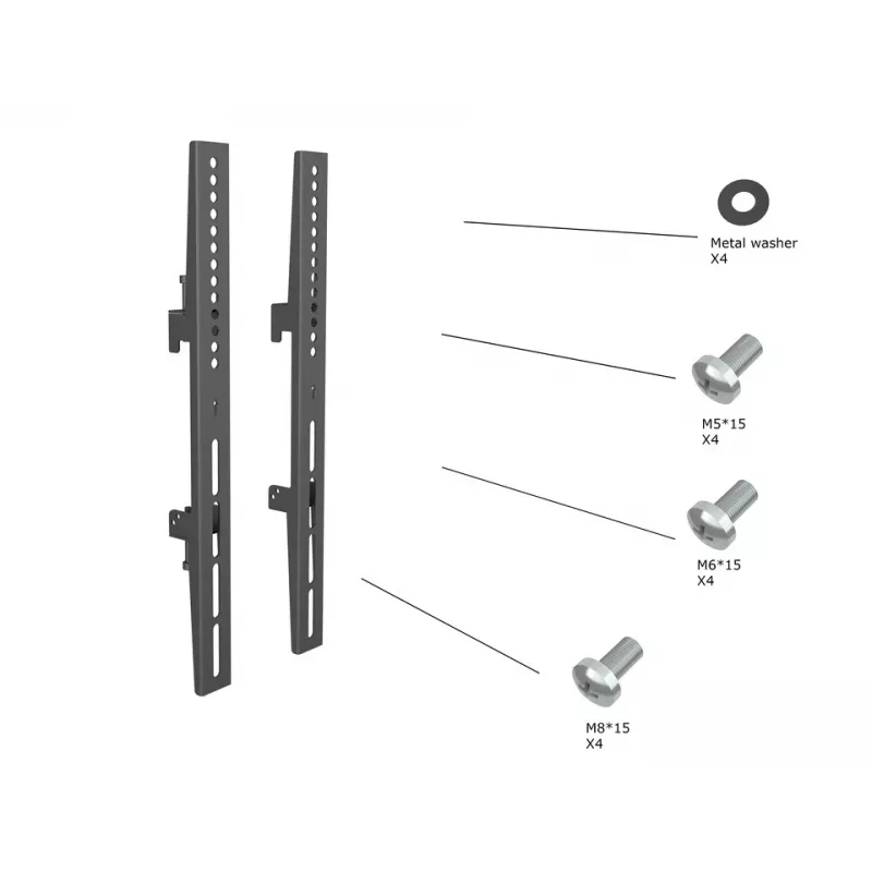 Lamepaneeli kinnitusvars Multibrackets M Pro seeria fikseeritud varred 400mm