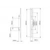 Lamepaneeli kinnitusvars Multibrackets M Pro seeria fikseeritud varred 400mm