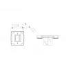 Laeplaat Multibrackets M Pro Series Must Plastik/Teras 165 mm