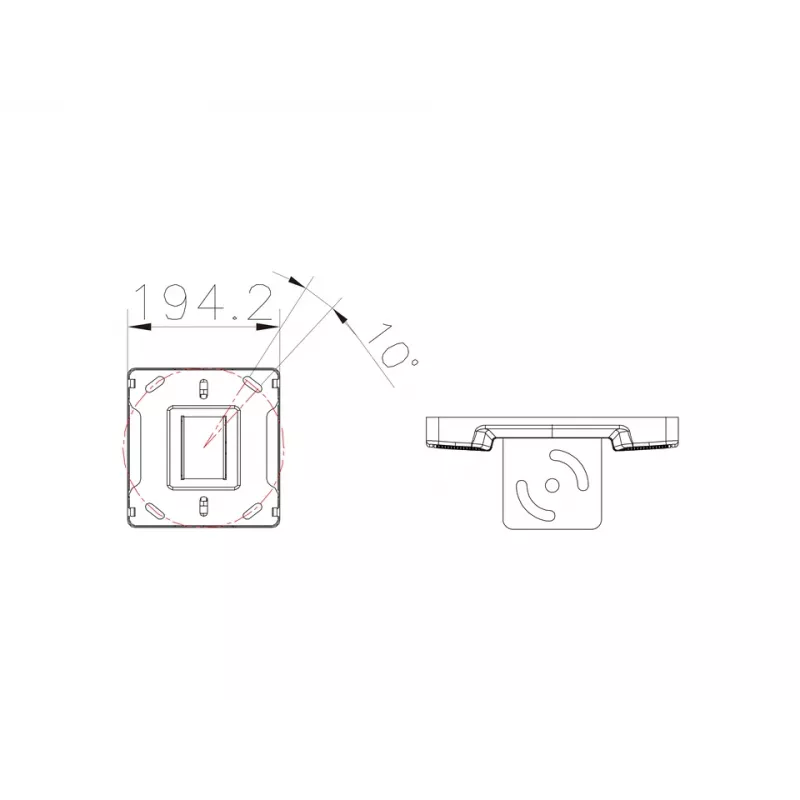 Laeplaat Multibrackets M Pro Series Must Plastik/Teras 165 mm