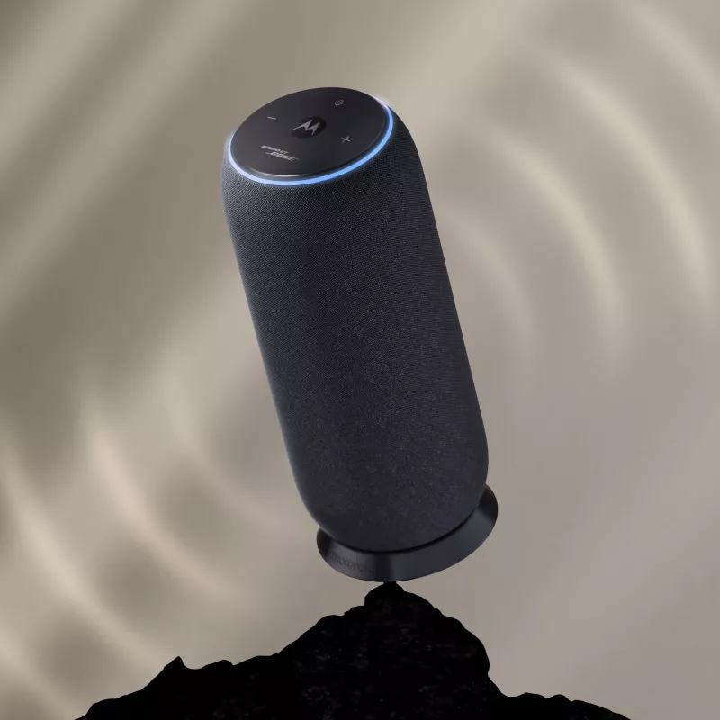 Mono kaasaskantav kõlar Motorola moto sound flow Carbon — 30 W RMS, USB-C, juhtmevaba, riidest korpus