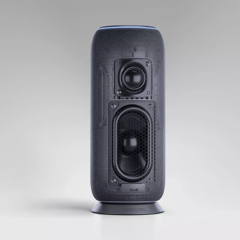 Mono kaasaskantav kõlar Motorola moto sound flow Carbon — 30 W RMS, USB-C, juhtmevaba, riidest korpus