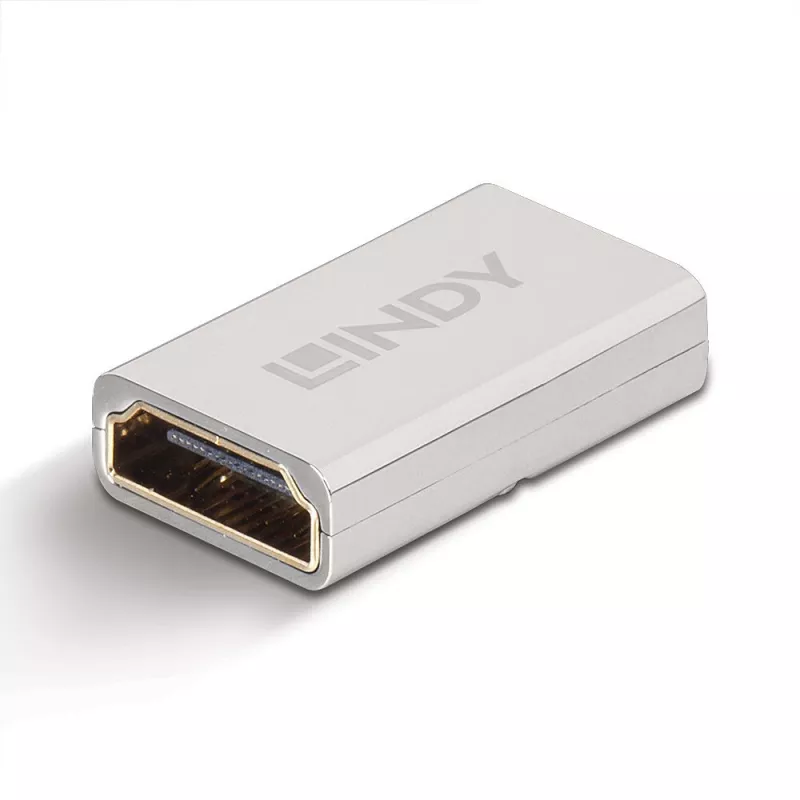 Lindy HDMI 2.1 emane-emane adapter, HDMI 2.1, HDMI 2.1, hõbedane