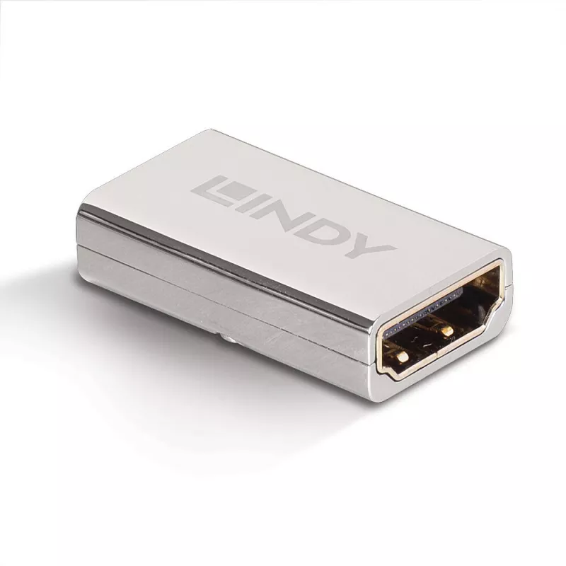 Lindy HDMI 2.1 emane-emane adapter, HDMI 2.1, HDMI 2.1, hõbedane
